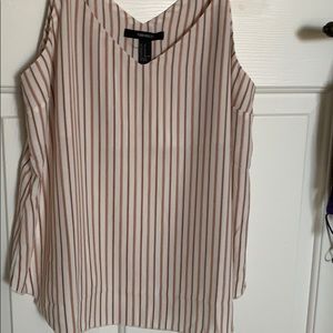 Orange and White Spaghetti Strap blouse